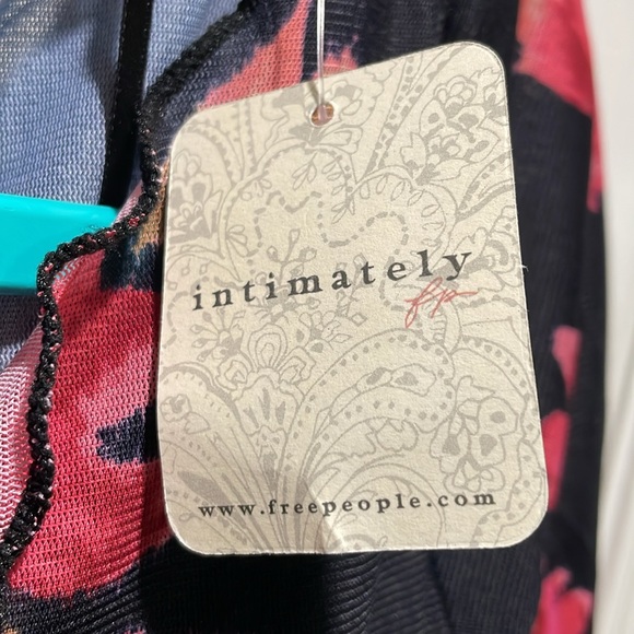 🆕 Free People intimates lace lines floral black bodysuit Size XS - Picture 4 of 8